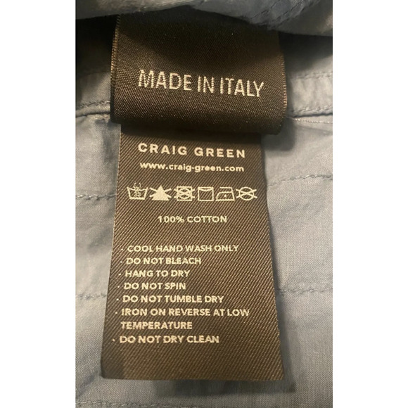 Craig green chore jacket navy quilted canvas cotton size Medium - Picture 4 of 6